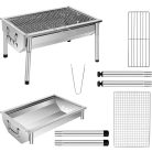 Acél faszén grill
