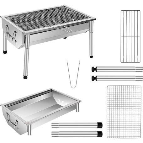 Acél faszén grill