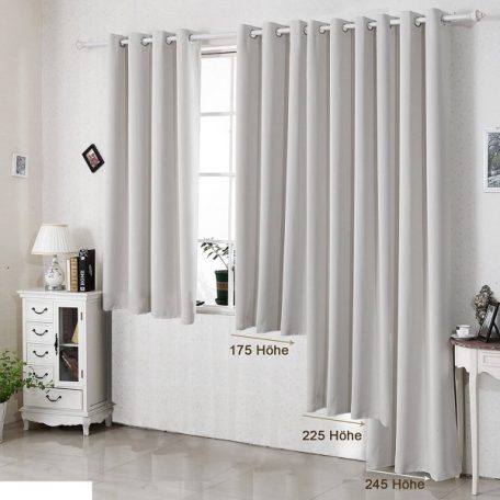 Függöny fűzőlyukakkal 250g/m² különböző méretekben, (1 db) krém 135x245 cm